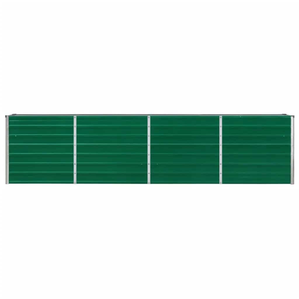 Plantenbak verhoogd 320x40x77 cm gegalvaniseerd staal groen is nu te koop bij PeponiXL, paradijselijk wonen!