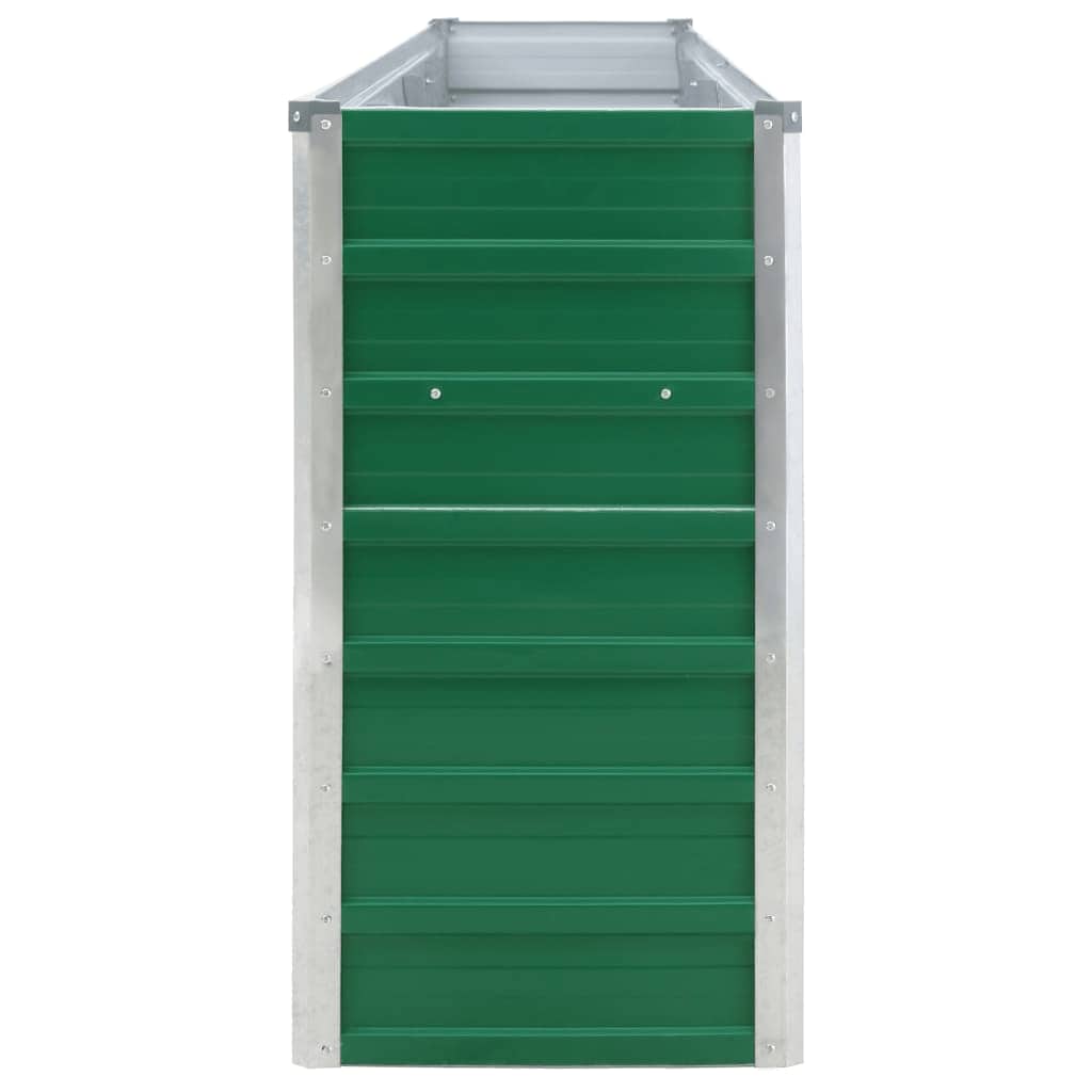 Plantenbak verhoogd 320x40x77 cm gegalvaniseerd staal groen is nu te koop bij PeponiXL, paradijselijk wonen!