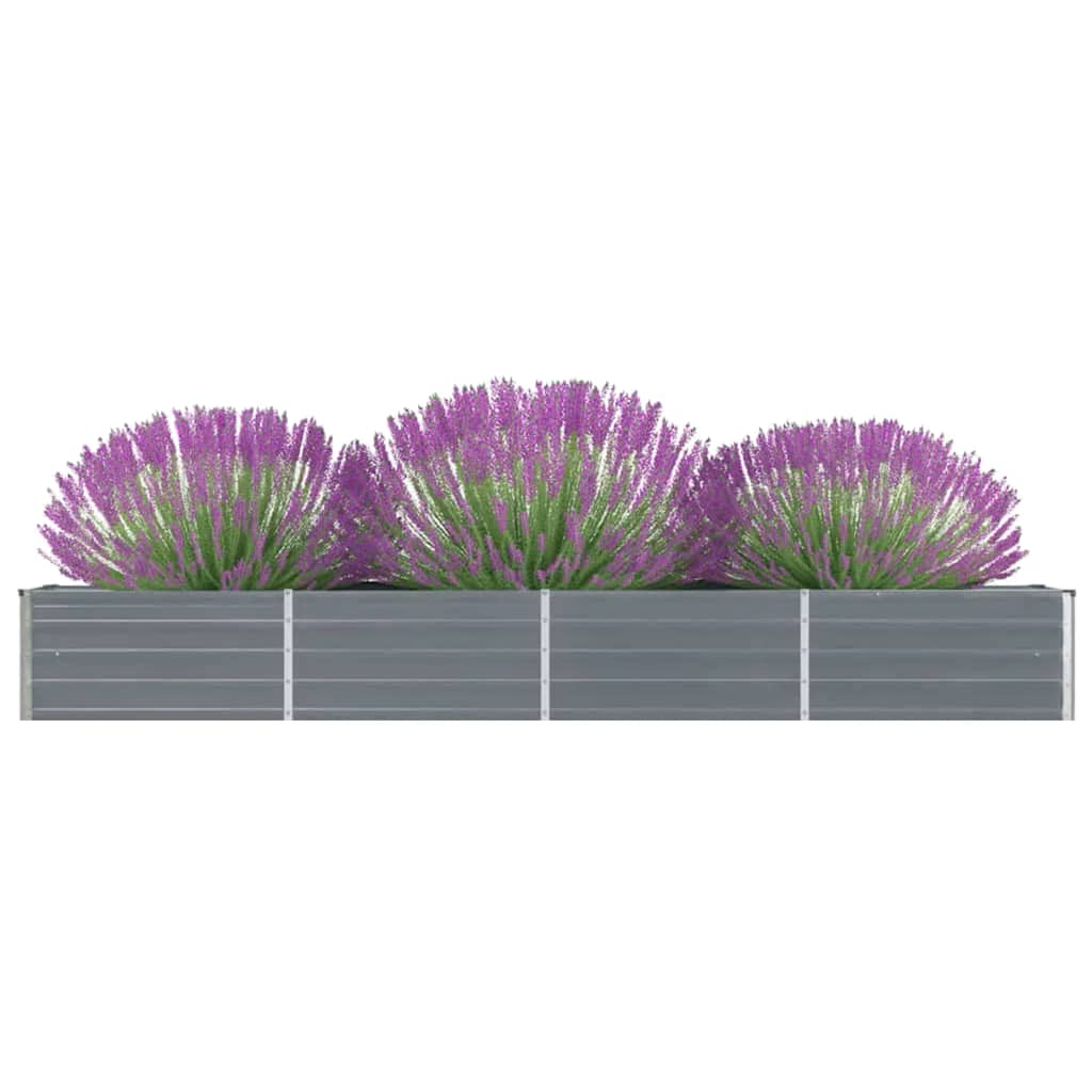 Plantenbak verhoogd 320x40x45 cm gegalvaniseerd staal grijs is nu te koop bij PeponiXL, paradijselijk wonen!