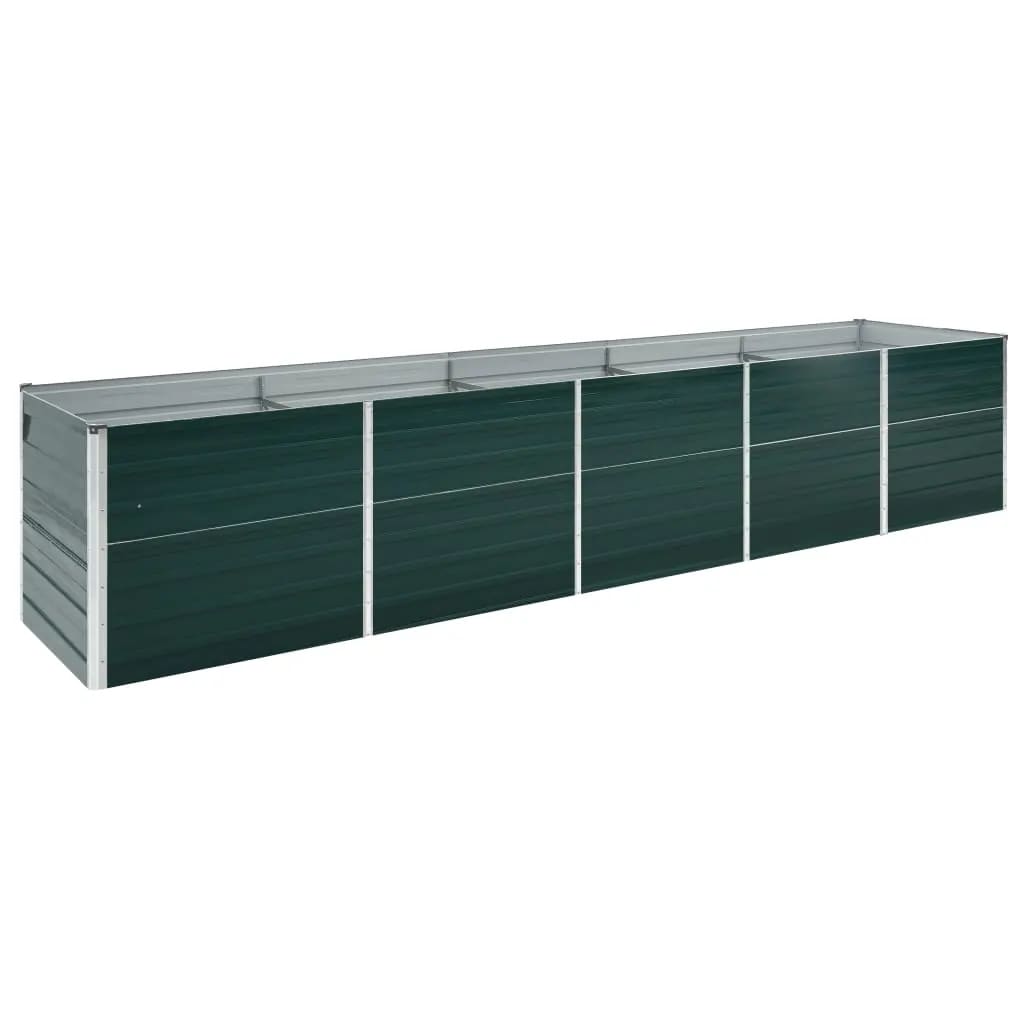 Plantenbak verhoogd 400x80x45 cm gegalvaniseerd staal groen is nu te koop bij PeponiXL, paradijselijk wonen!