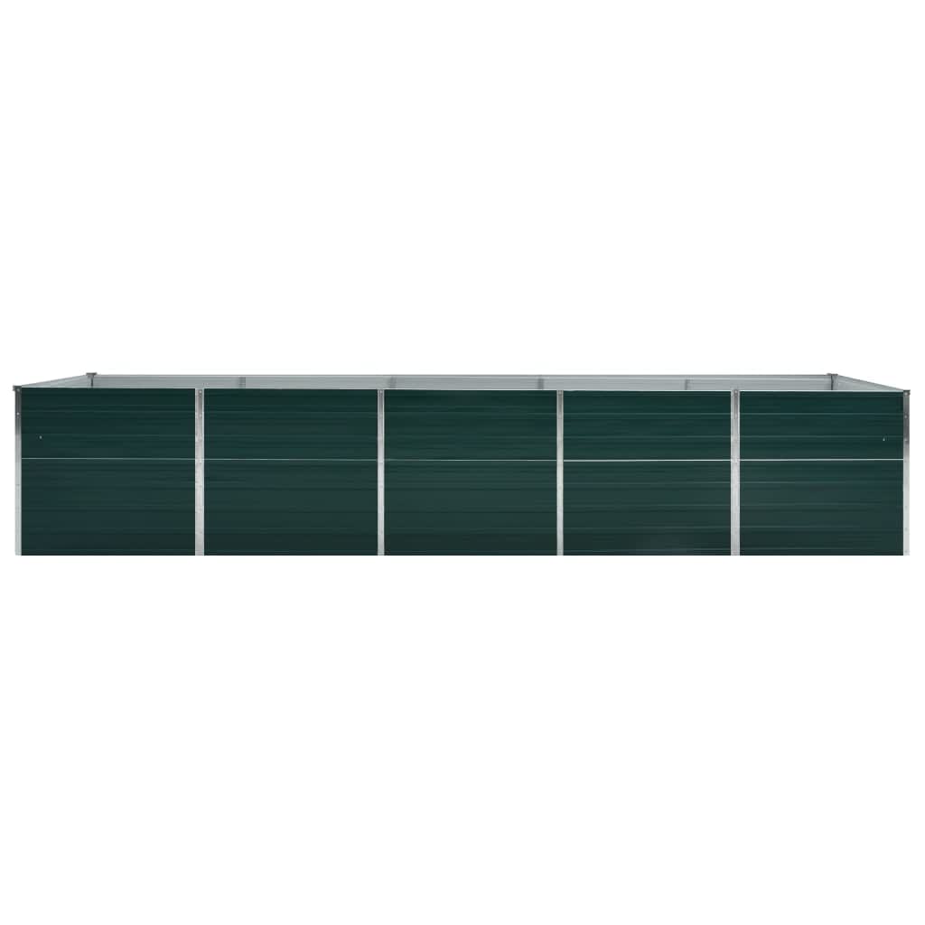 Plantenbak verhoogd 400x80x45 cm gegalvaniseerd staal groen is nu te koop bij PeponiXL, paradijselijk wonen!