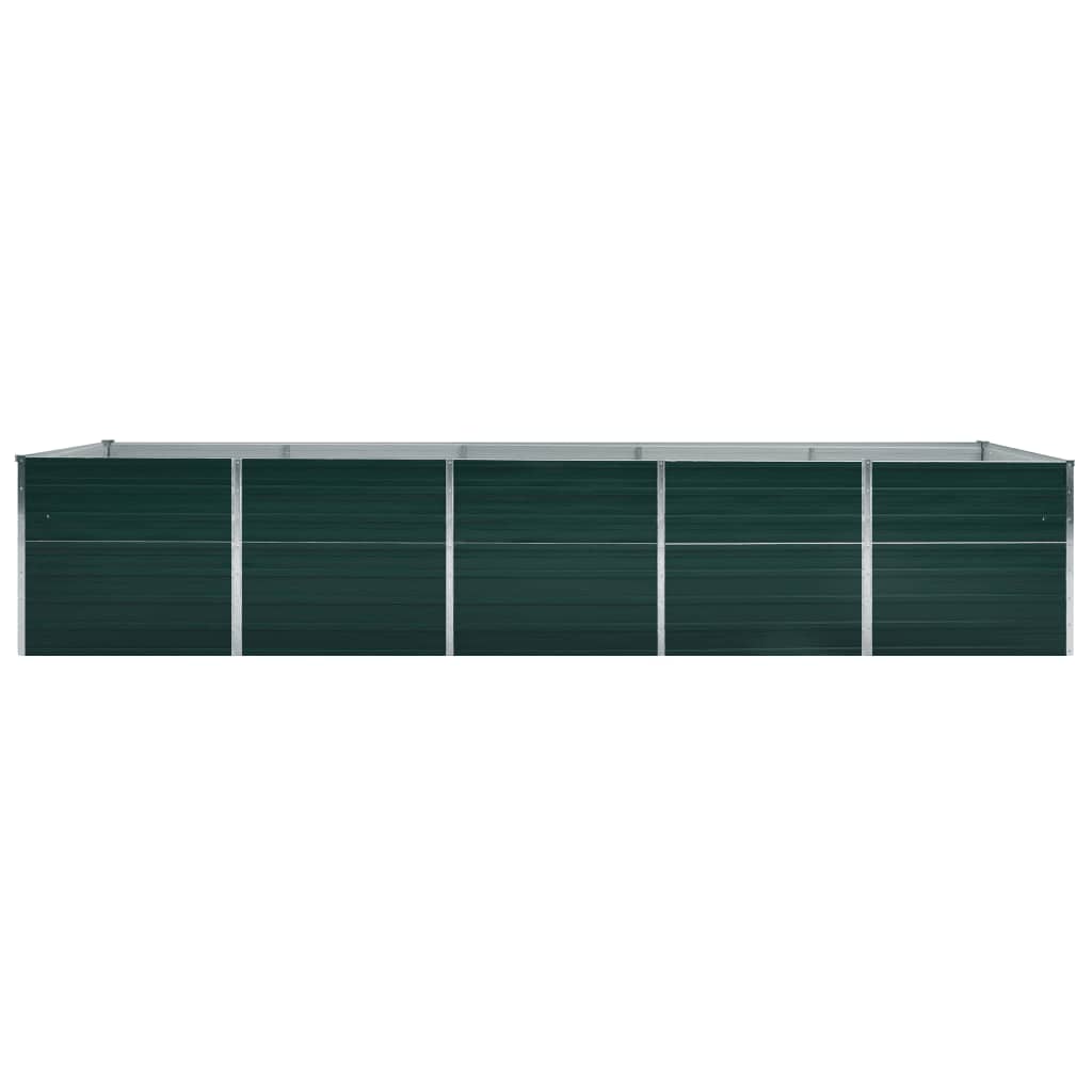 Plantenbak verhoogd 400x80x77 cm gegalvaniseerd staal groen is nu te koop bij PeponiXL, paradijselijk wonen!