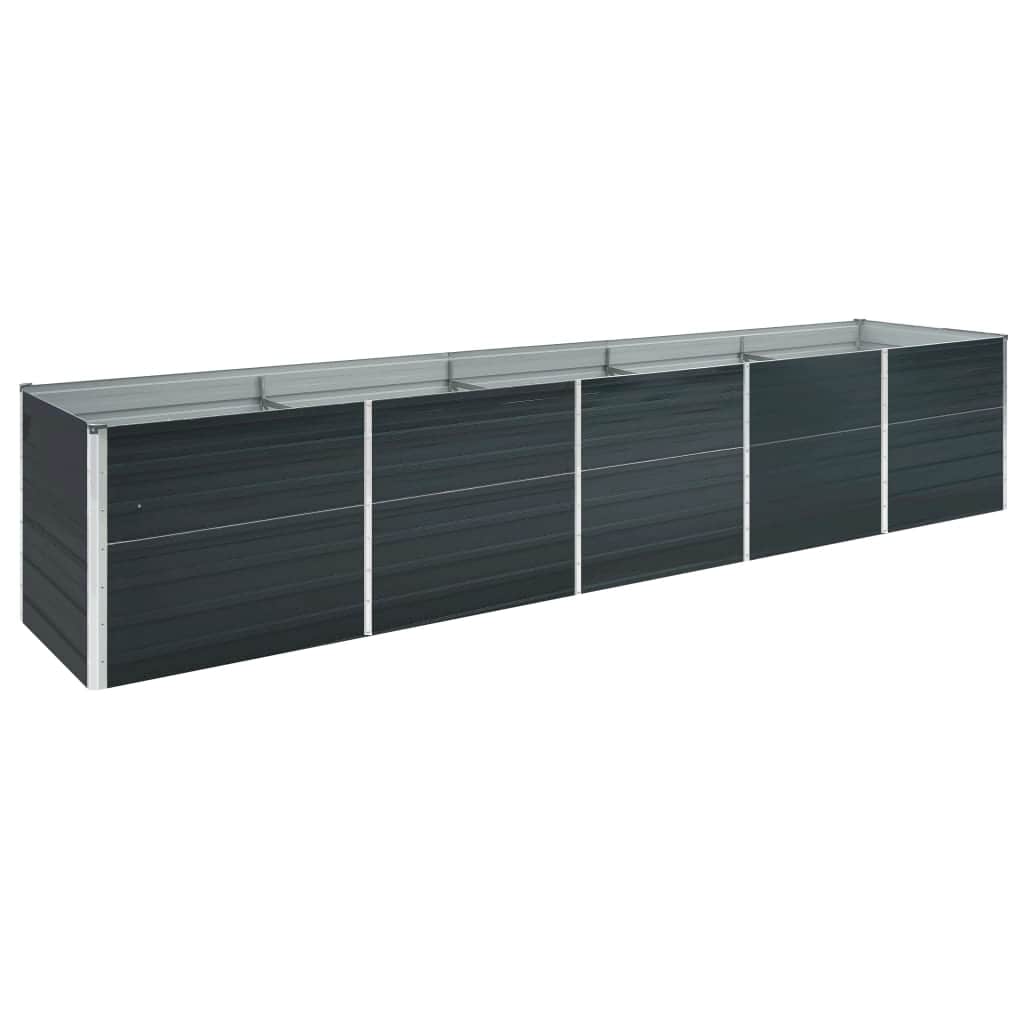 Plantenbak verhoogd 400x80x77 cm gegalvaniseerd staal antraciet is nu te koop bij PeponiXL, paradijselijk wonen!