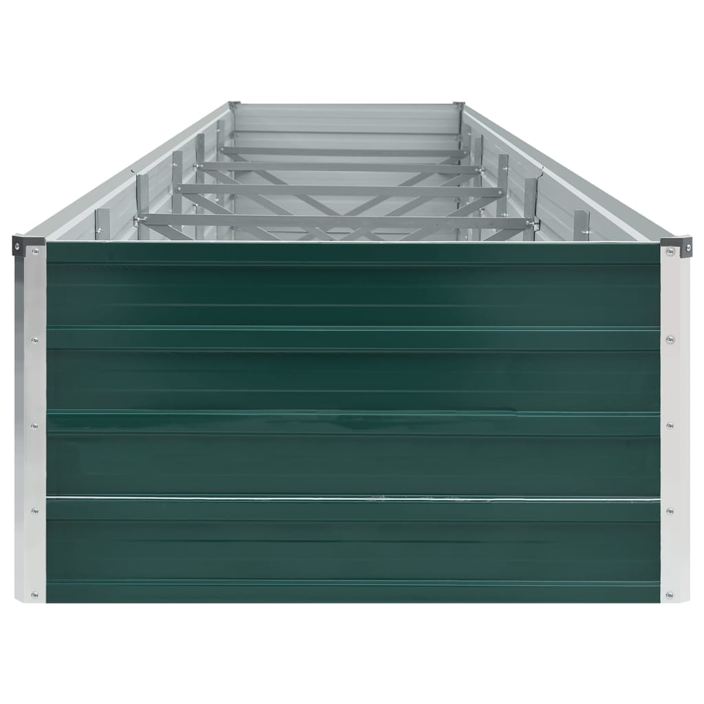 Plantenbak verhoogd 480x80x45 cm gegalvaniseerd staal groen is nu te koop bij PeponiXL, paradijselijk wonen!