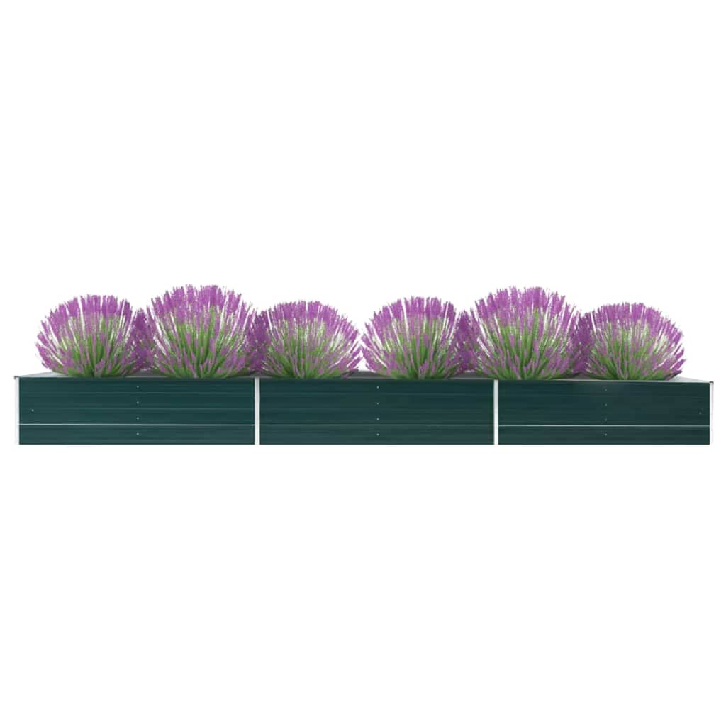 Plantenbak verhoogd 480x80x45 cm gegalvaniseerd staal groen is nu te koop bij PeponiXL, paradijselijk wonen!
