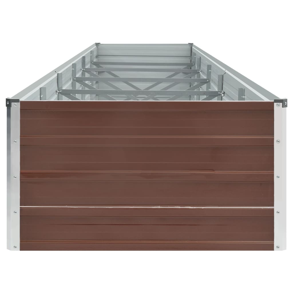 Plantenbak verhoogd 480x80x45 cm gegalvaniseerd staal bruin is nu te koop bij PeponiXL, paradijselijk wonen!