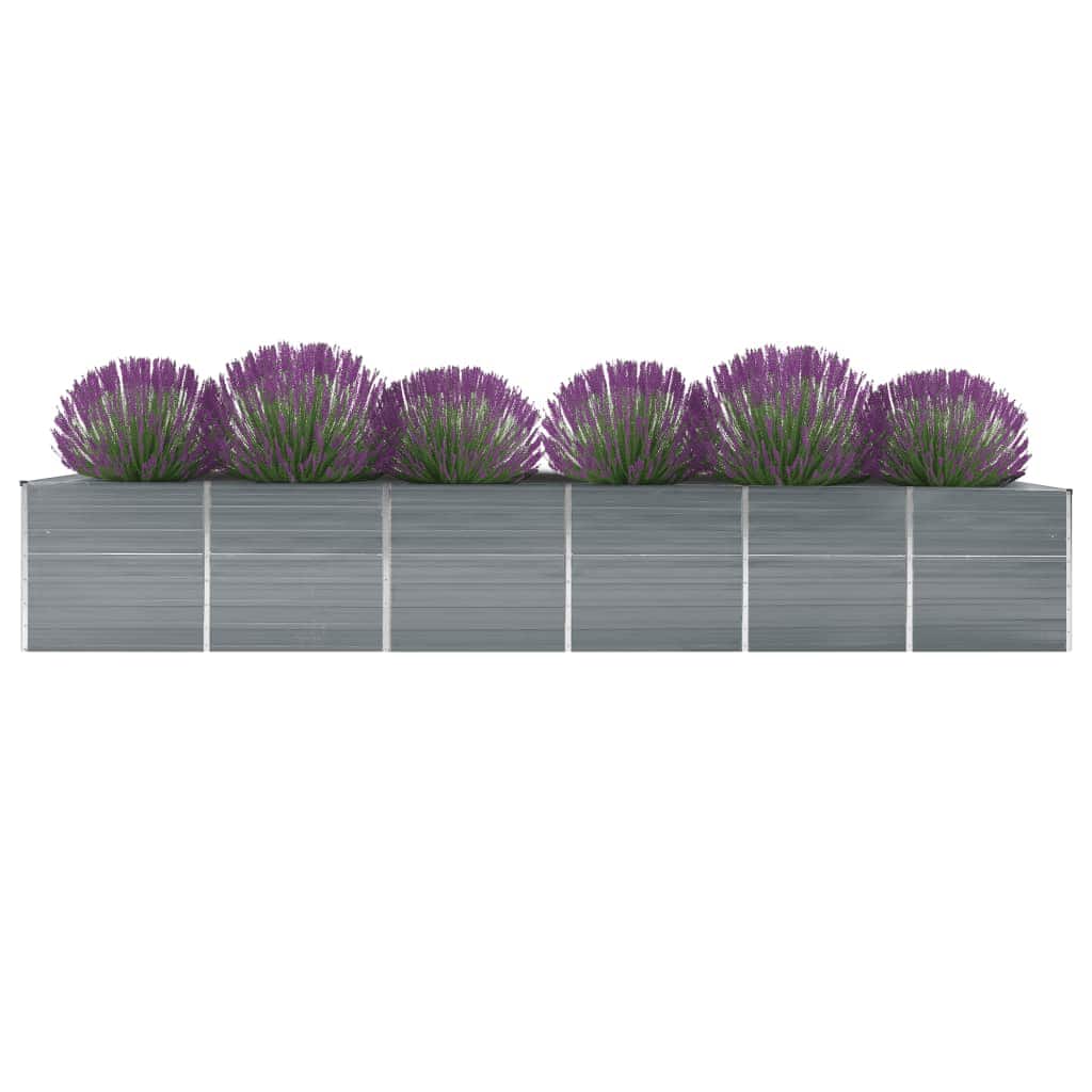 Plantenbak verhoogd 480x80x77 cm gegalvaniseerd staal grijs is nu te koop bij PeponiXL, paradijselijk wonen!