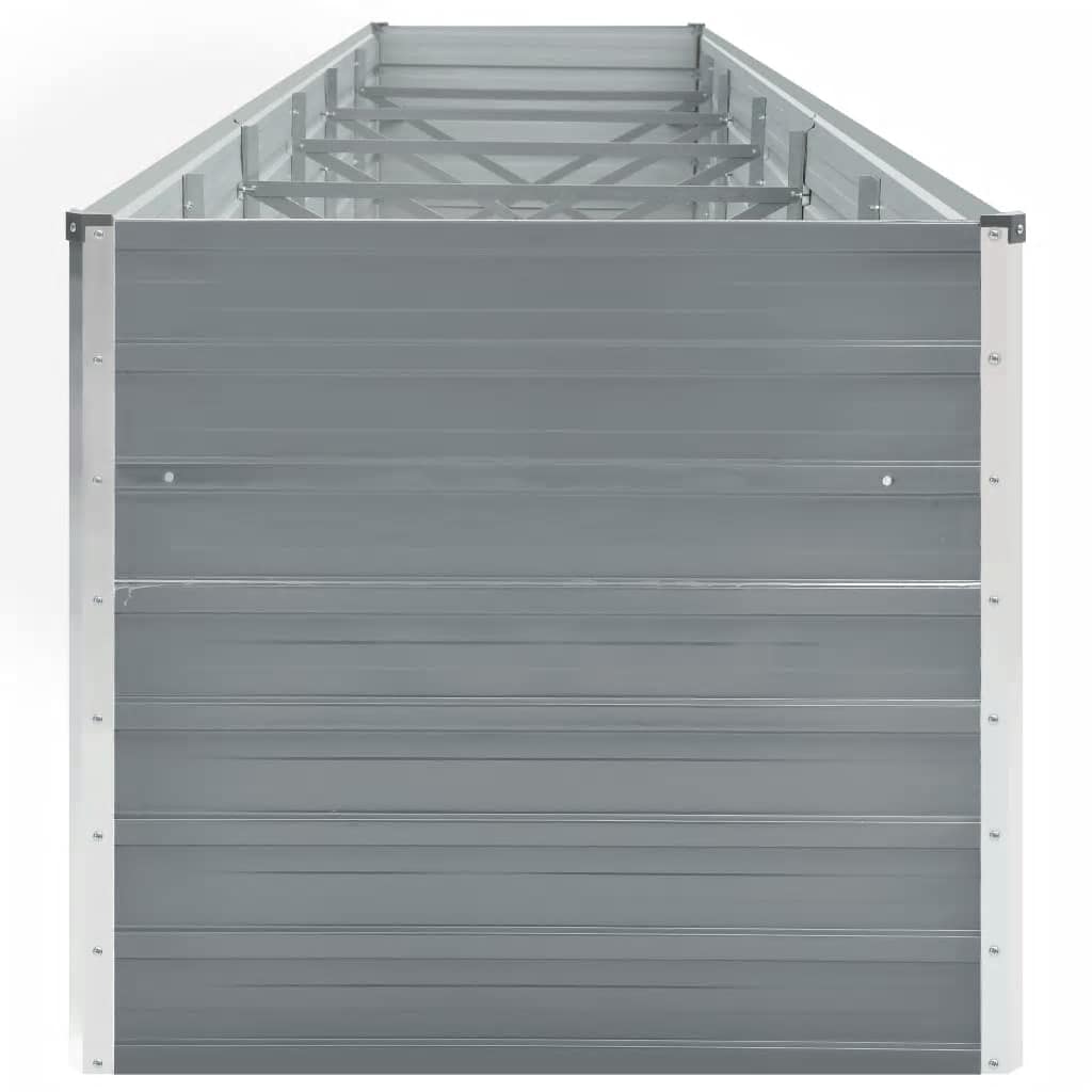Plantenbak verhoogd 480x80x77 cm gegalvaniseerd staal grijs is nu te koop bij PeponiXL, paradijselijk wonen!