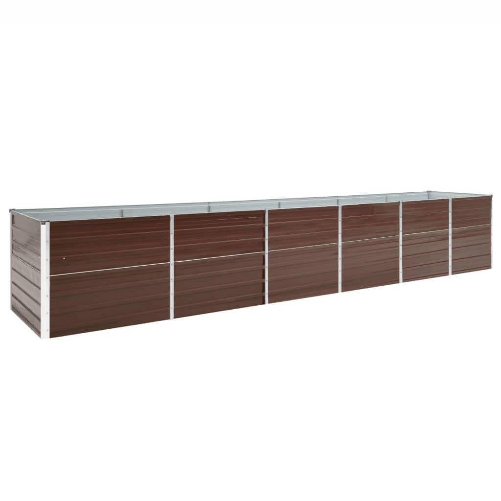 Plantenbak verhoogd 480x80x77 cm gegalvaniseerd staal bruin is nu te koop bij PeponiXL, paradijselijk wonen!