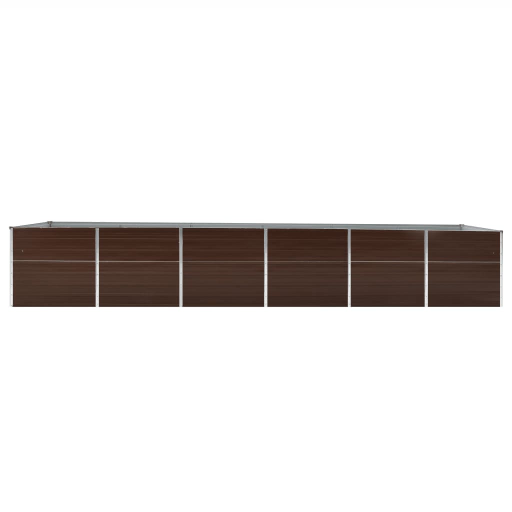 Plantenbak verhoogd 480x80x77 cm gegalvaniseerd staal bruin is nu te koop bij PeponiXL, paradijselijk wonen!