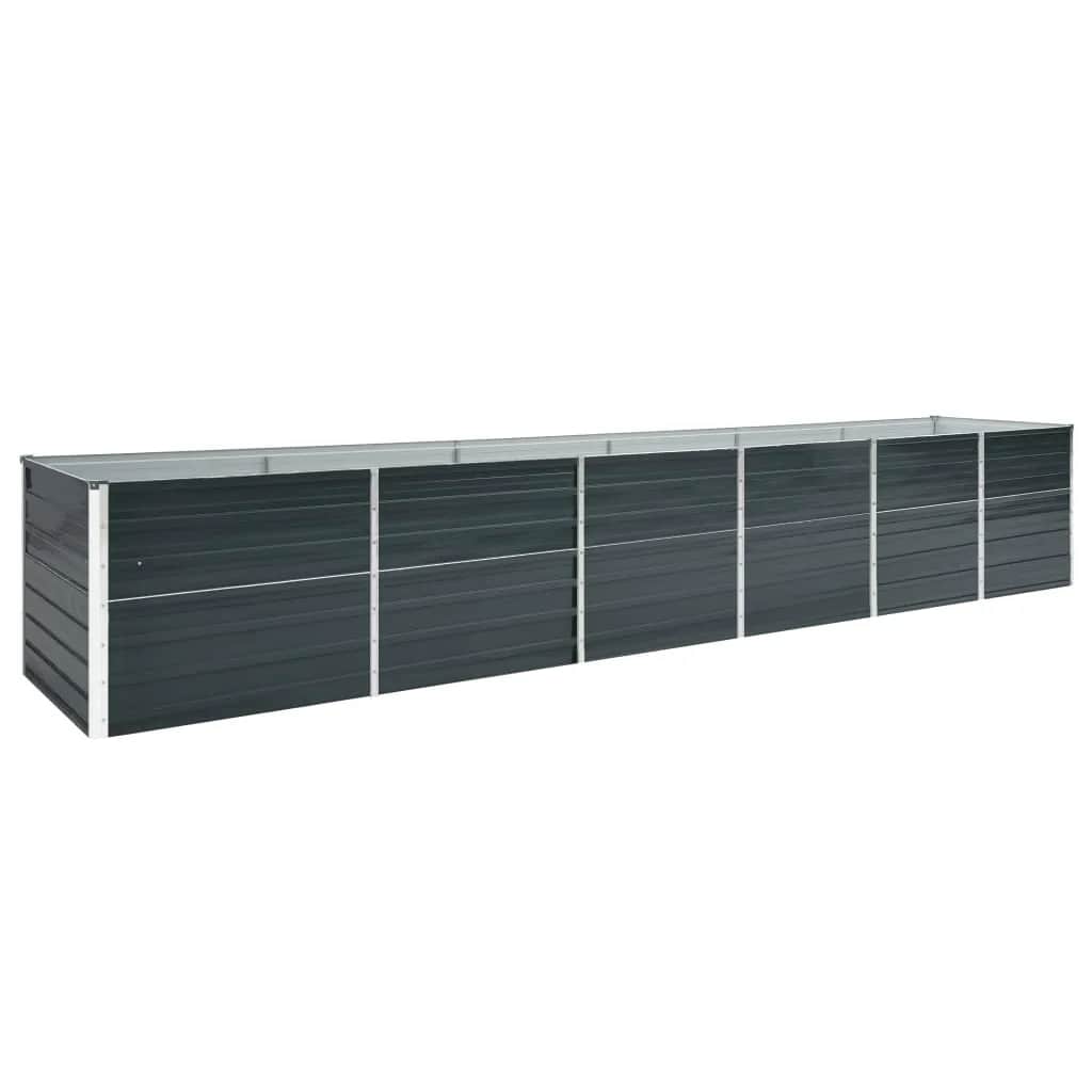 Plantenbak verhoogd 480x80x77 cm gegalvaniseerd staal antraciet is nu te koop bij PeponiXL, paradijselijk wonen!
