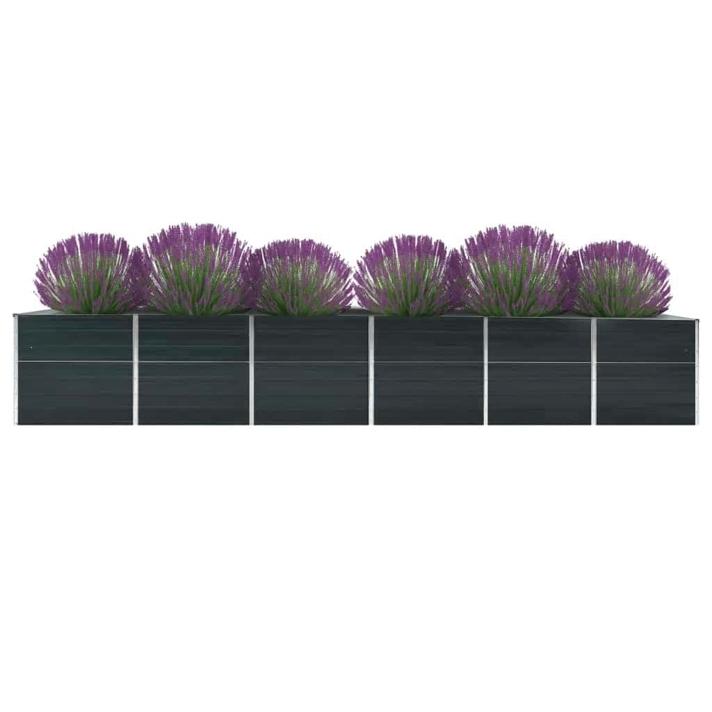 Plantenbak verhoogd 480x80x77 cm gegalvaniseerd staal antraciet is nu te koop bij PeponiXL, paradijselijk wonen!