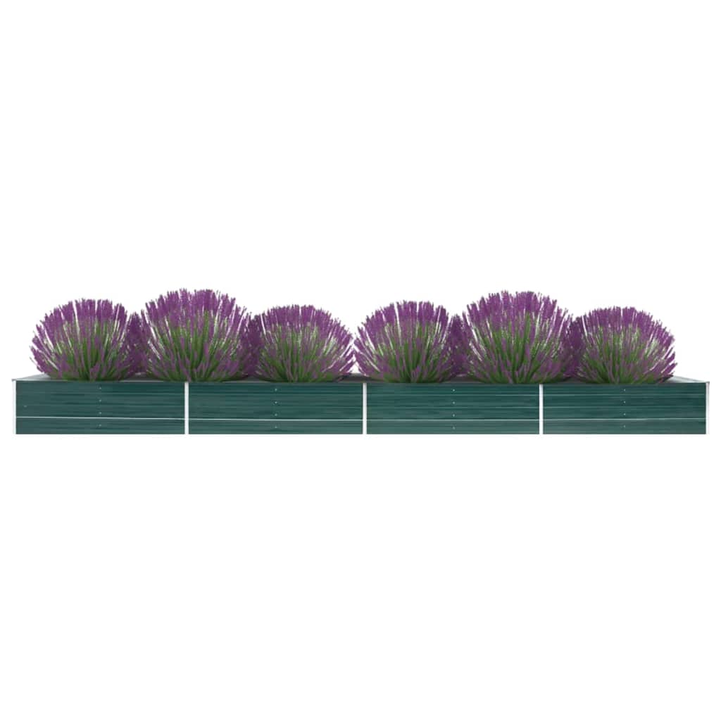 Plantenbak verhoogd 600x80x45 cm gegalvaniseerd staal groen is nu te koop bij PeponiXL, paradijselijk wonen!