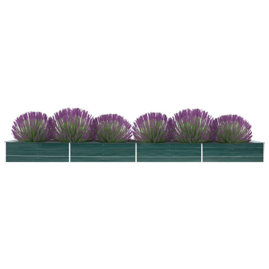 Plantenbak verhoogd 600x80x45 cm gegalvaniseerd staal groen is nu te koop bij PeponiXL, paradijselijk wonen!