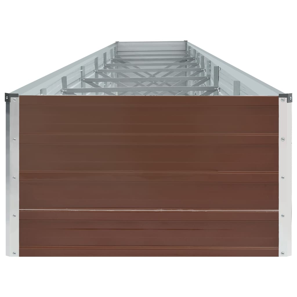 Plantenbak verhoogd 600x80x45 cm gegalvaniseerd staal bruin is nu te koop bij PeponiXL, paradijselijk wonen!
