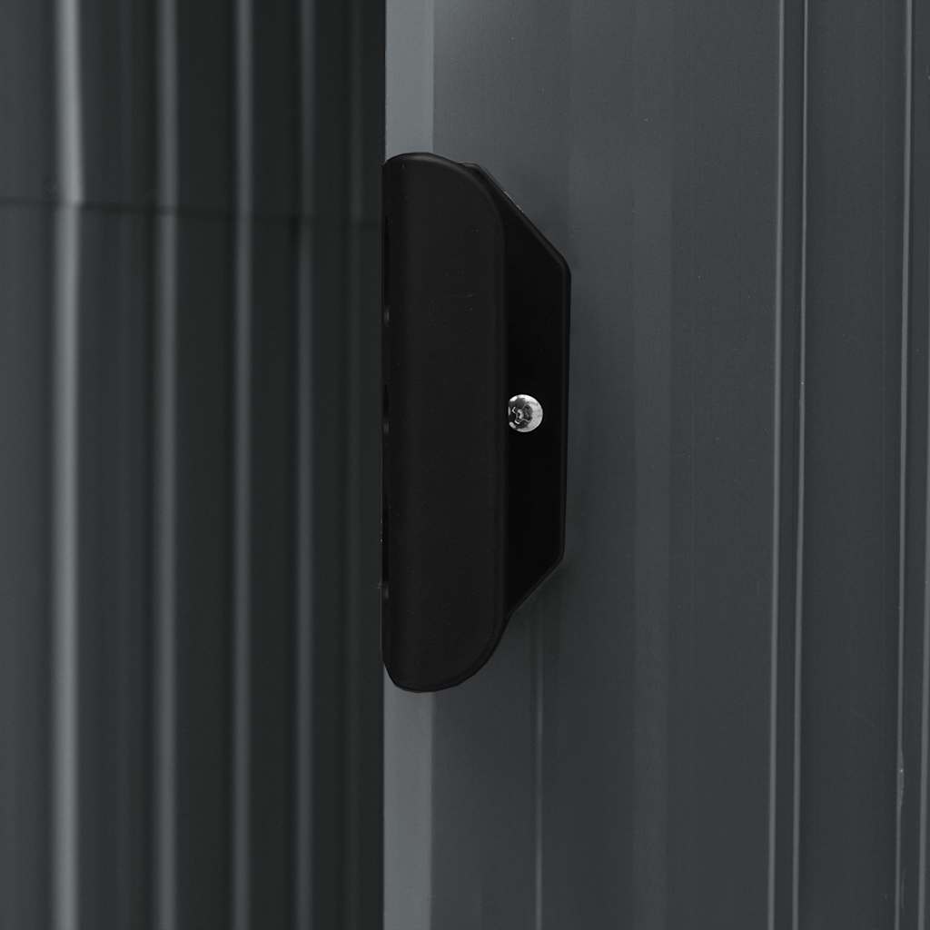 Tuinschuur met rek 205x130x183 cm ijzer antraciet is nu te koop bij PeponiXL, paradijselijk wonen!