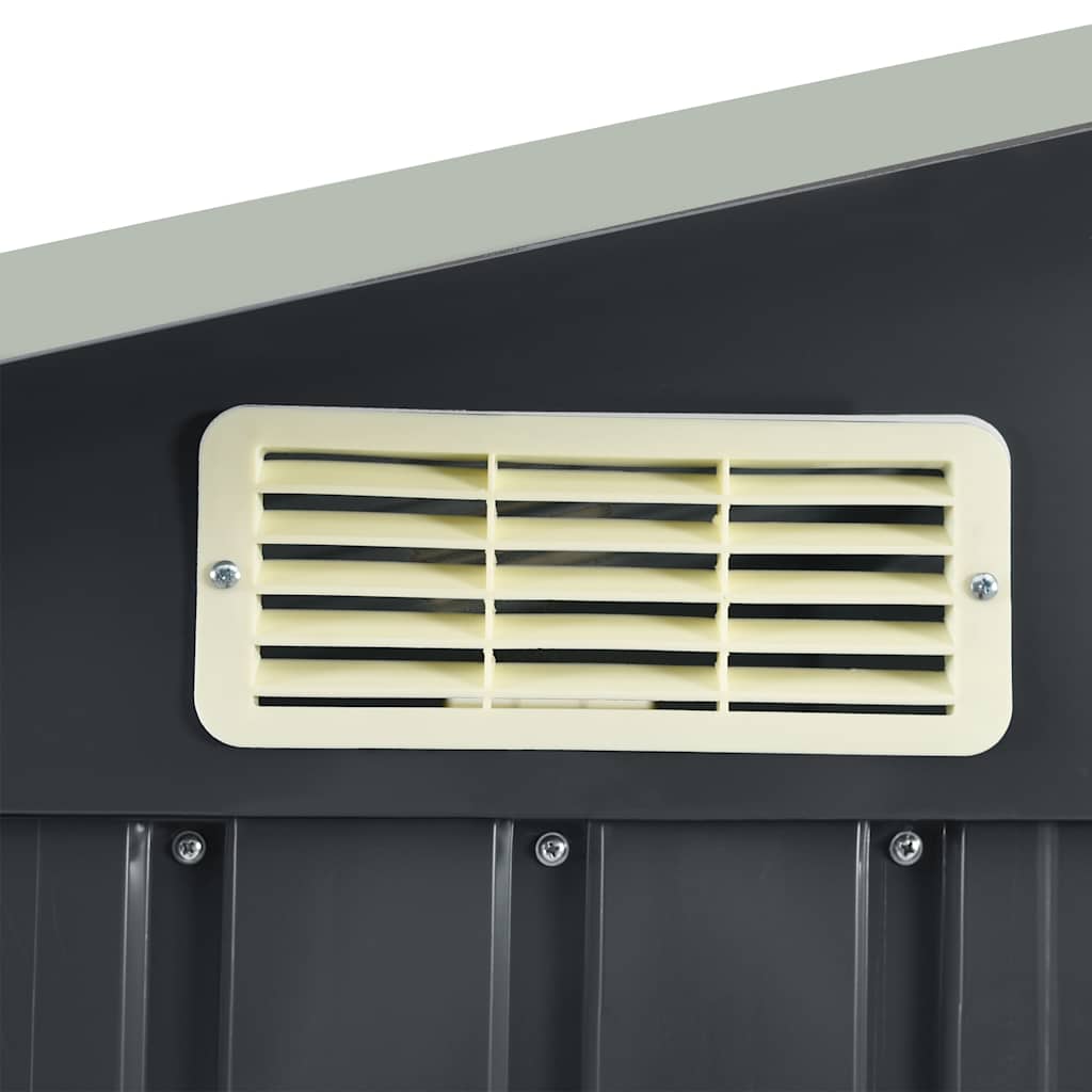 Tuinschuur met rek 205x130x183 cm ijzer antraciet is nu te koop bij PeponiXL, paradijselijk wonen!