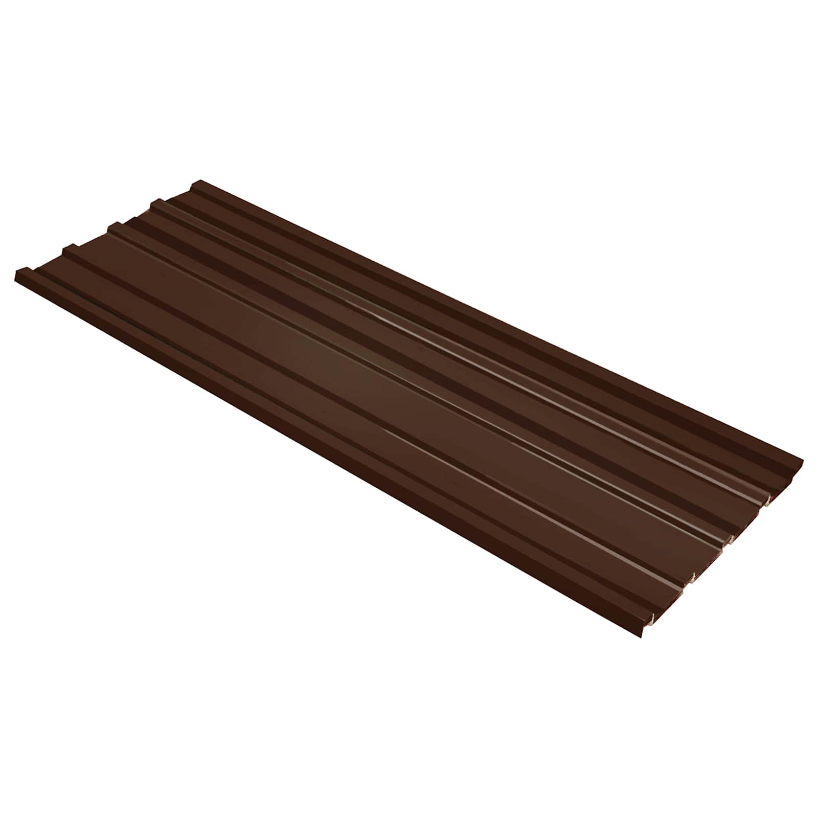 Dakpaneel 12 pcs Bruin 129 x 45 cm Gegalvaniseerd staal is nu te koop bij PeponiXL, paradijselijk wonen!
