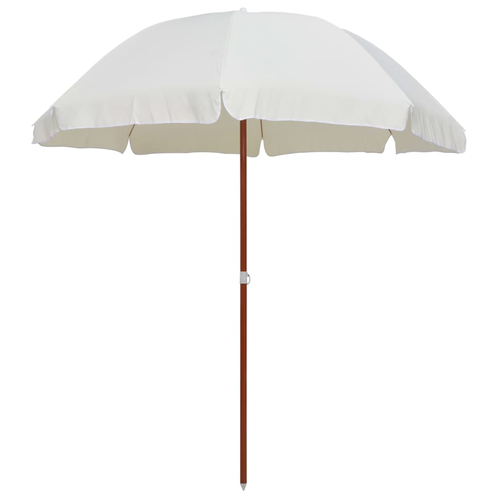 Parasol met stalen paal 240 cm zandkleurig is nu te koop bij PeponiXL, paradijselijk wonen!
