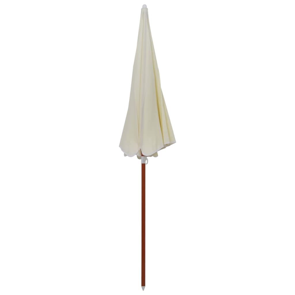 Parasol met stalen paal 240 cm zandkleurig is nu te koop bij PeponiXL, paradijselijk wonen!