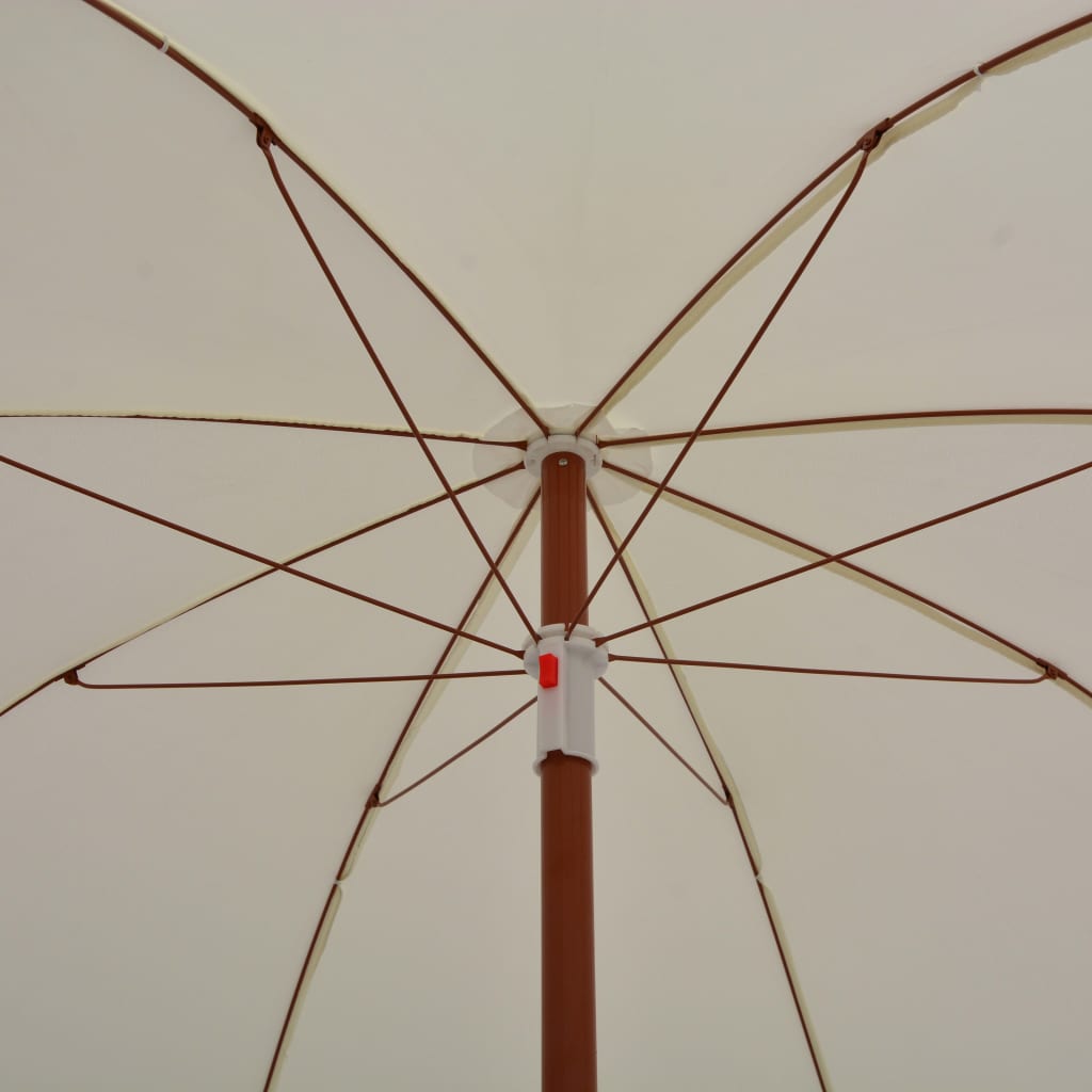 Parasol met stalen paal 240 cm zandkleurig is nu te koop bij PeponiXL, paradijselijk wonen!