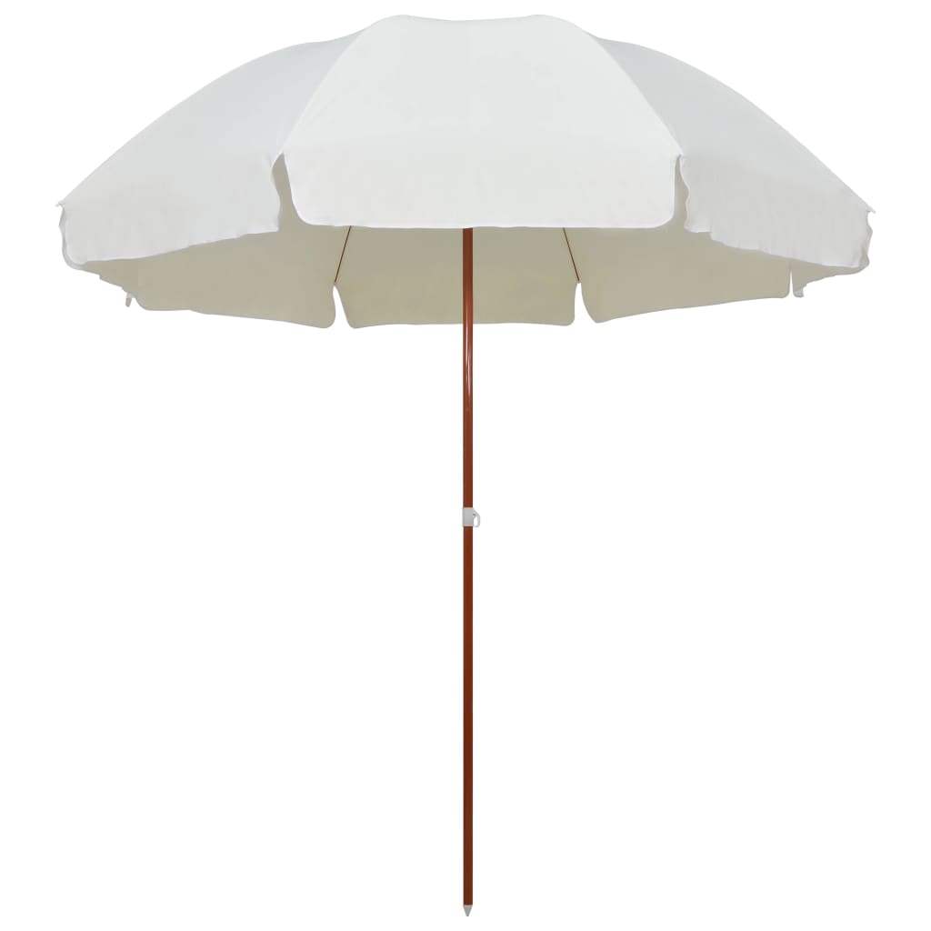 Parasol met stalen paal 300 cm zandkleurig is nu te koop bij PeponiXL, paradijselijk wonen!