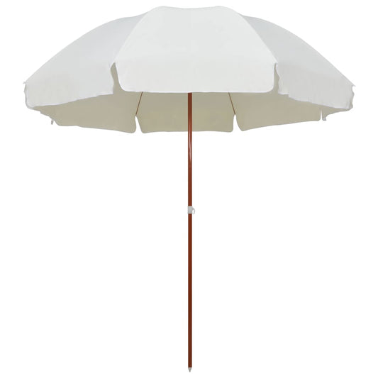 Parasol met stalen paal 300 cm zandkleurig is nu te koop bij PeponiXL, paradijselijk wonen!