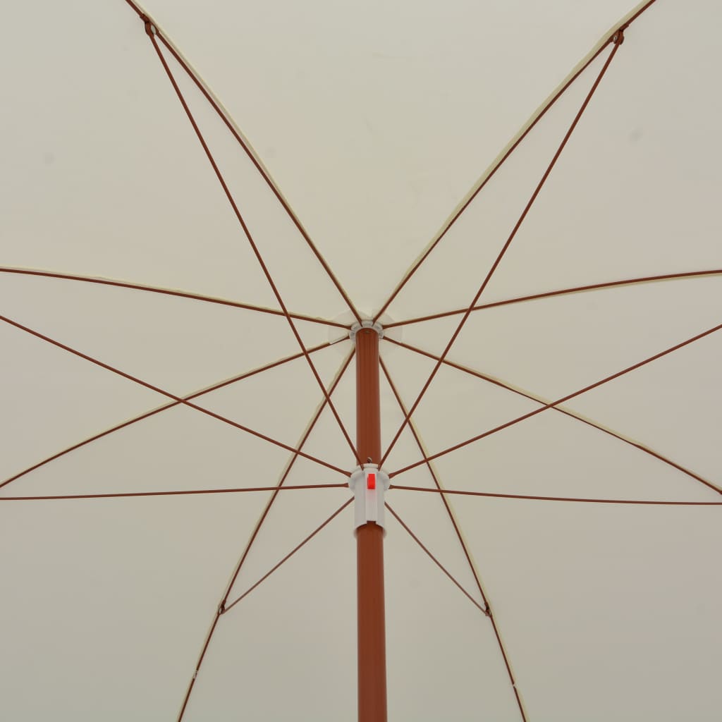 Parasol met stalen paal 300 cm zandkleurig is nu te koop bij PeponiXL, paradijselijk wonen!