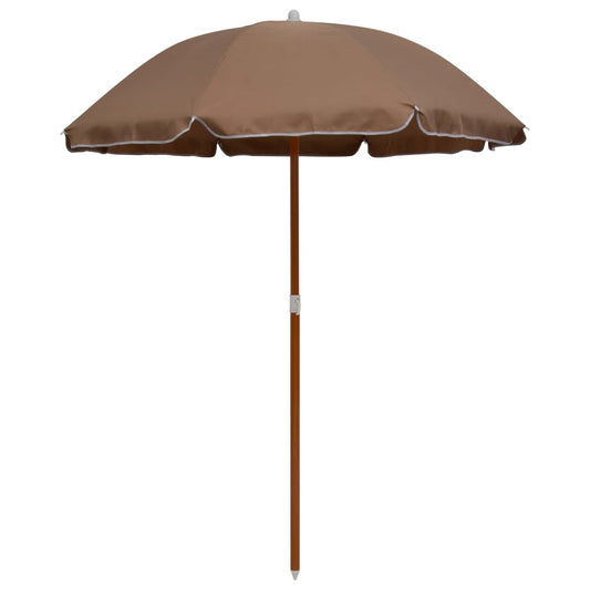 Parasol met stalen paal 180 cm taupe is nu te koop bij PeponiXL, paradijselijk wonen!