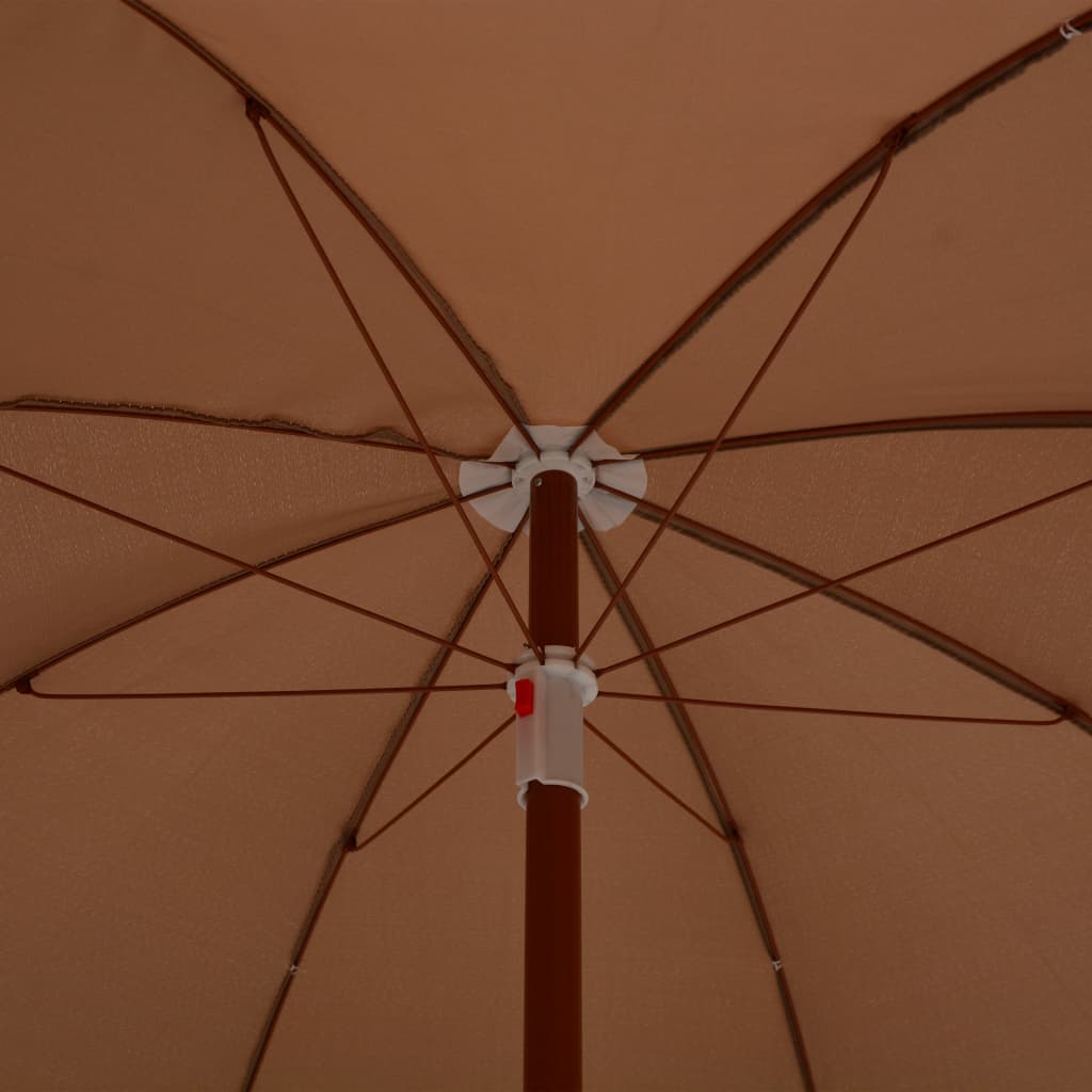 Parasol met stalen paal 180 cm taupe is nu te koop bij PeponiXL, paradijselijk wonen!
