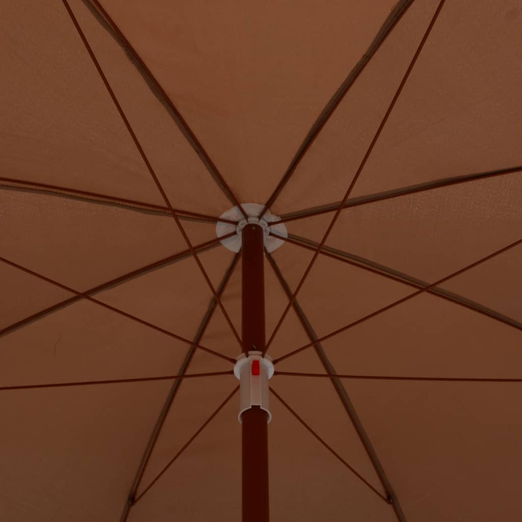 Parasol met stalen paal 300 cm taupe is nu te koop bij PeponiXL, paradijselijk wonen!