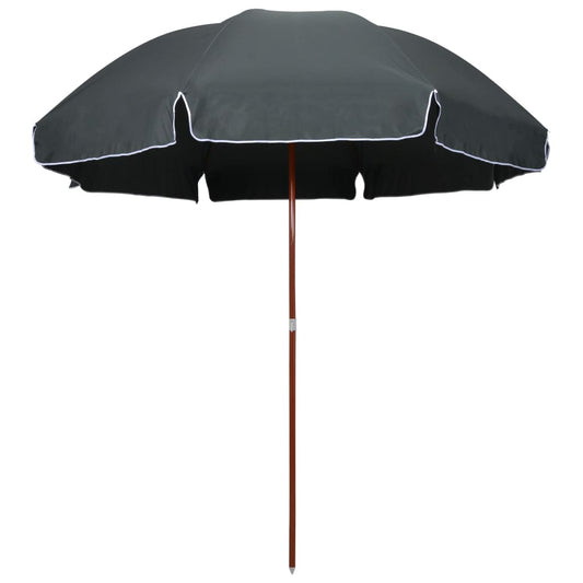 Parasol met stalen paal 300 cm antracietkleurig is nu te koop bij PeponiXL, paradijselijk wonen!
