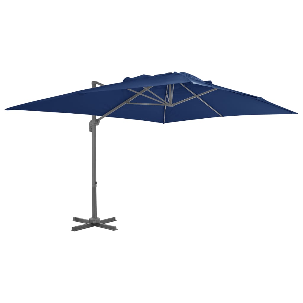 Zweefparasol met aluminium paal 4x3 m azuurblauw is nu te koop bij PeponiXL, paradijselijk wonen!