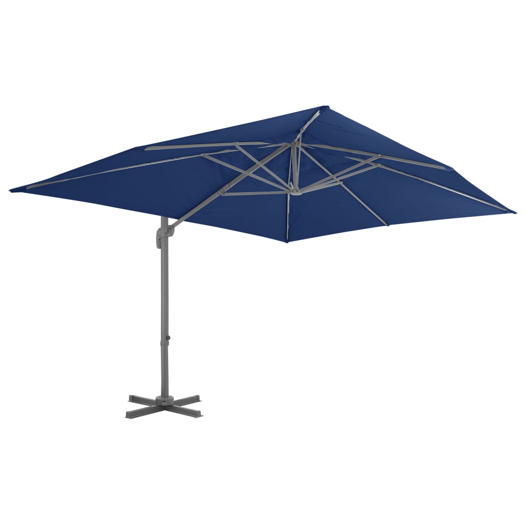Zweefparasol met aluminium paal 4x3 m azuurblauw is nu te koop bij PeponiXL, paradijselijk wonen!