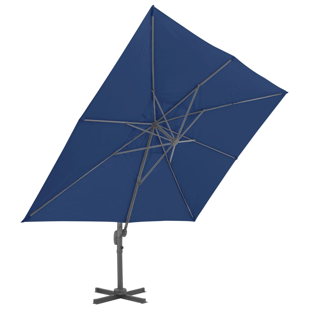 Zweefparasol met aluminium paal 4x3 m azuurblauw is nu te koop bij PeponiXL, paradijselijk wonen!