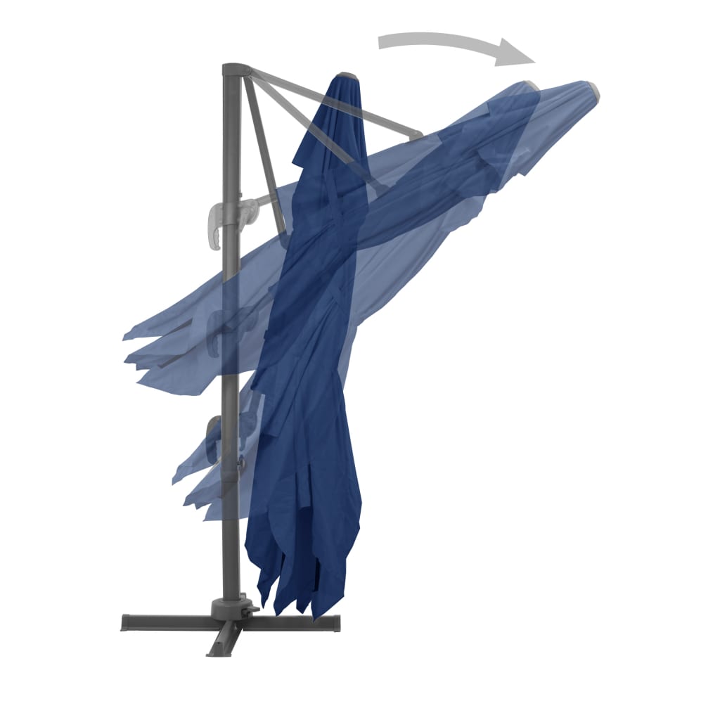 Zweefparasol met aluminium paal 4x3 m azuurblauw is nu te koop bij PeponiXL, paradijselijk wonen!