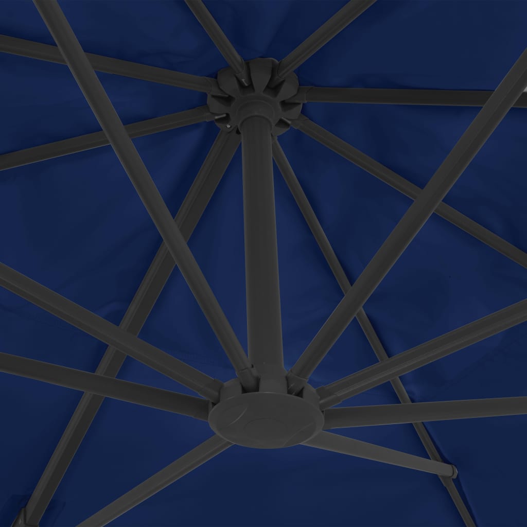 Zweefparasol met aluminium paal 4x3 m azuurblauw is nu te koop bij PeponiXL, paradijselijk wonen!