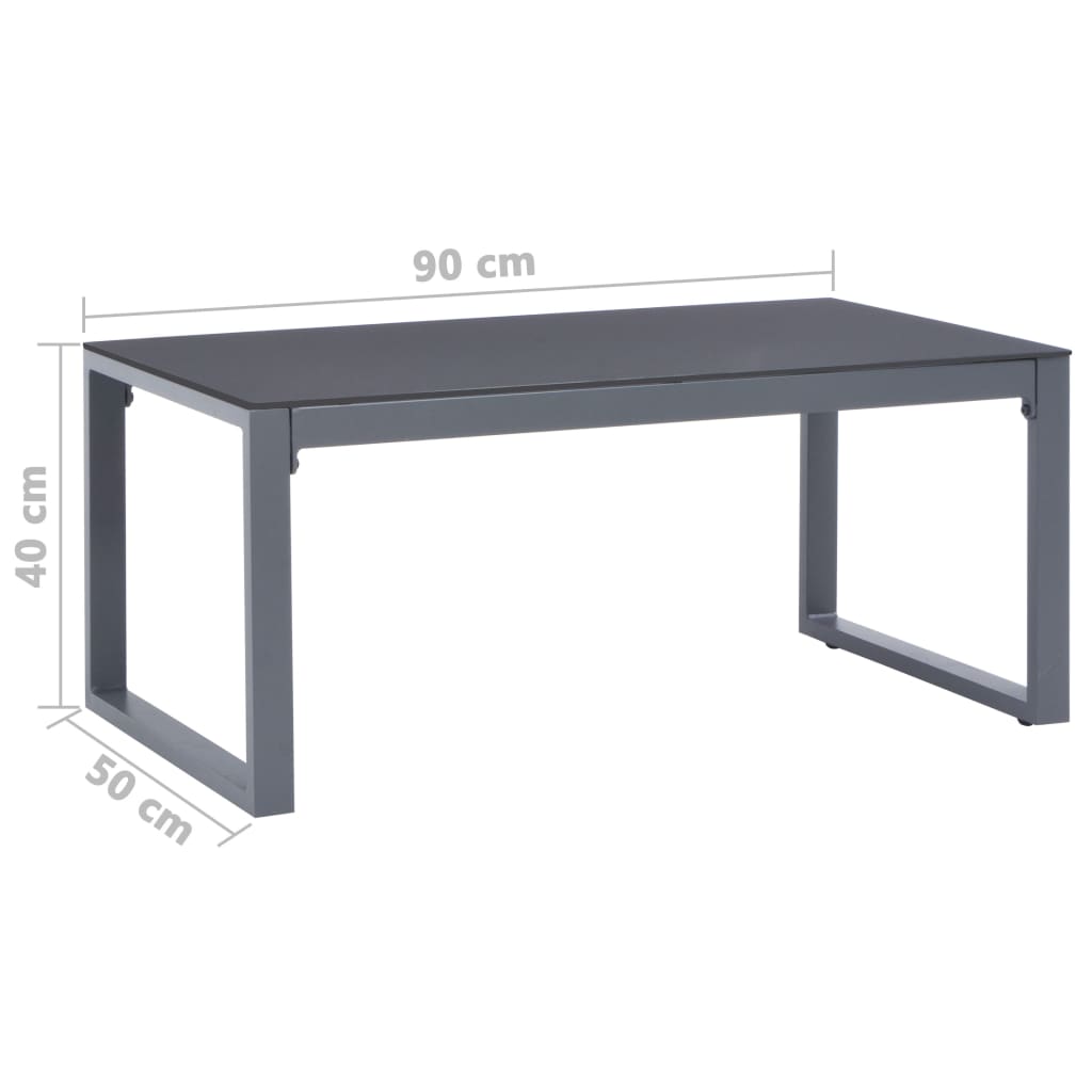 Salontafel 90x50x40 cm aluminium is nu te koop bij PeponiXL, paradijselijk wonen!