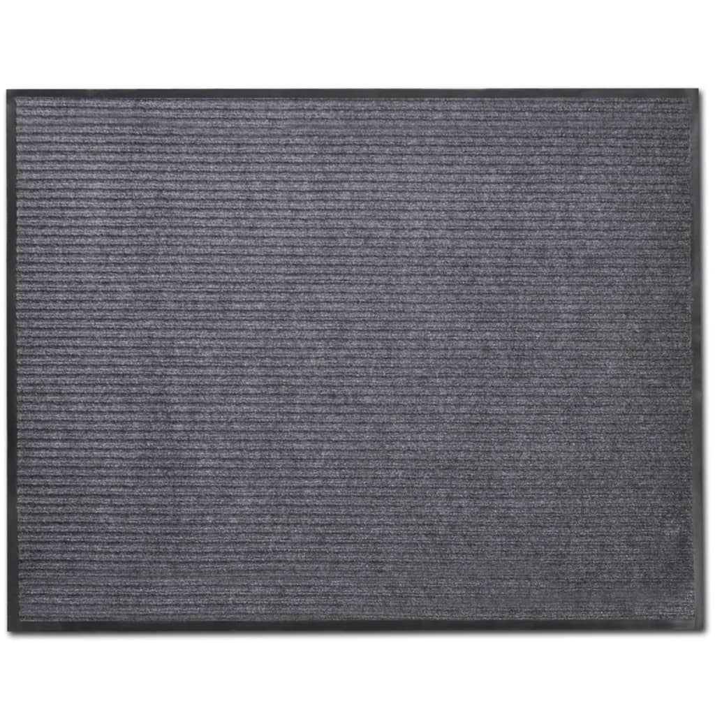 Deurmatten 2 st 90x60 cm PVC grijs is nu te koop bij PeponiXL, paradijselijk wonen!