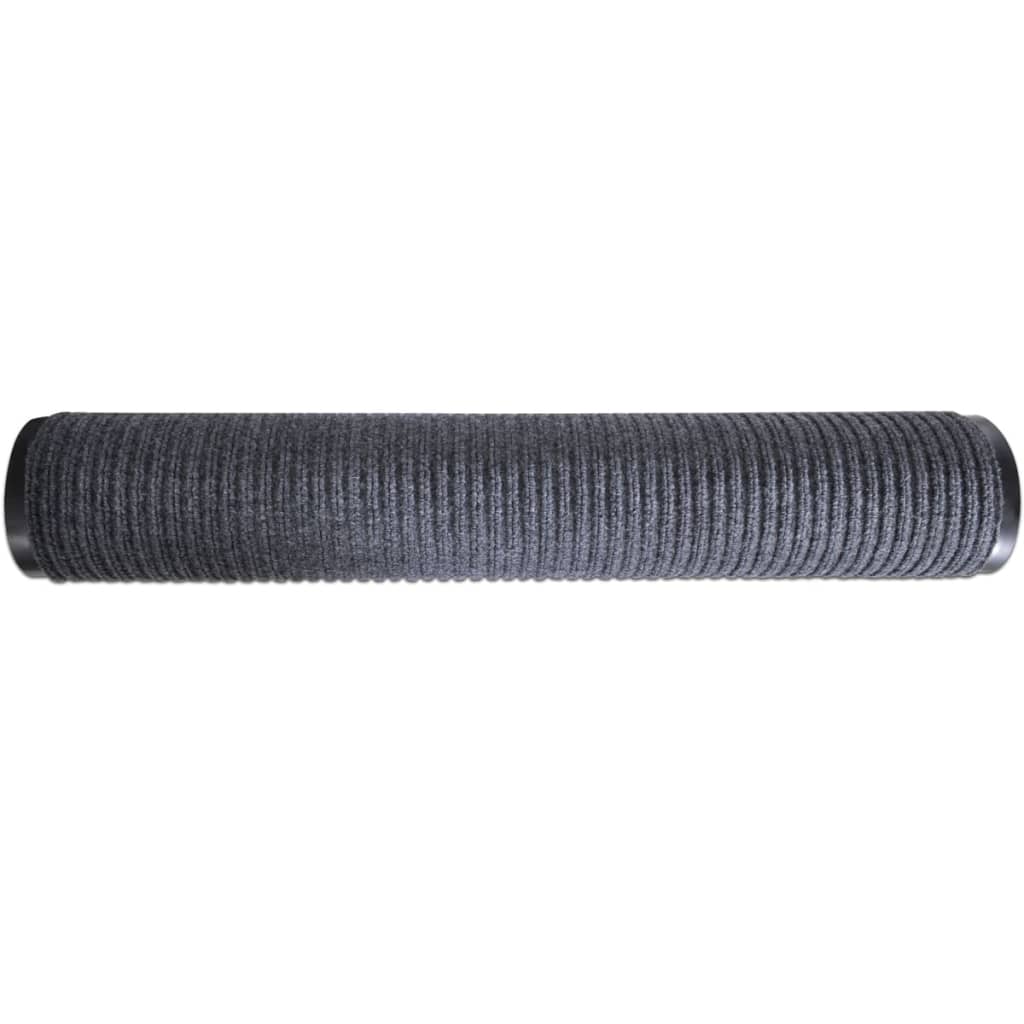 Deurmatten 2 st 90x60 cm PVC grijs is nu te koop bij PeponiXL, paradijselijk wonen!