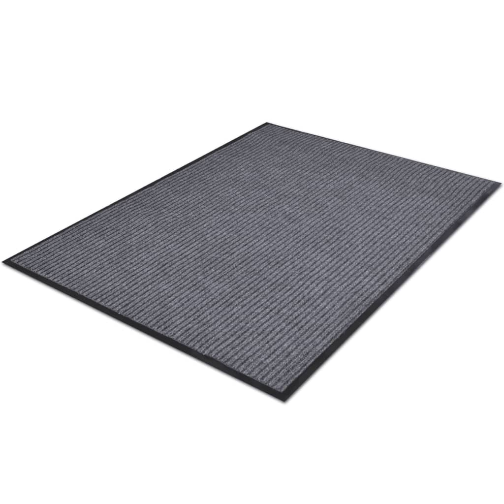 Deurmatten 4 st 90x60 cm PVC grijs is nu te koop bij PeponiXL, paradijselijk wonen!