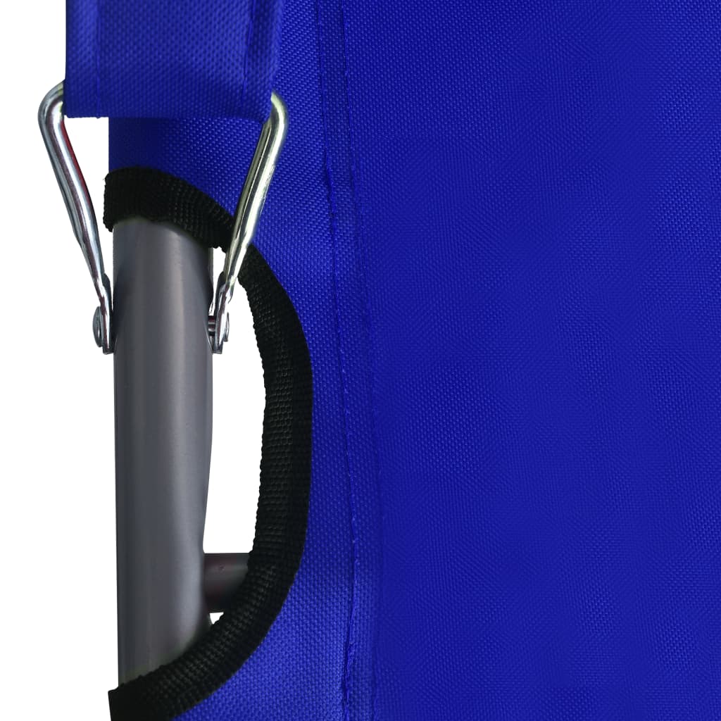 Strandstoelen 2 st inklapbaar stof blauw is nu te koop bij PeponiXL, paradijselijk wonen!