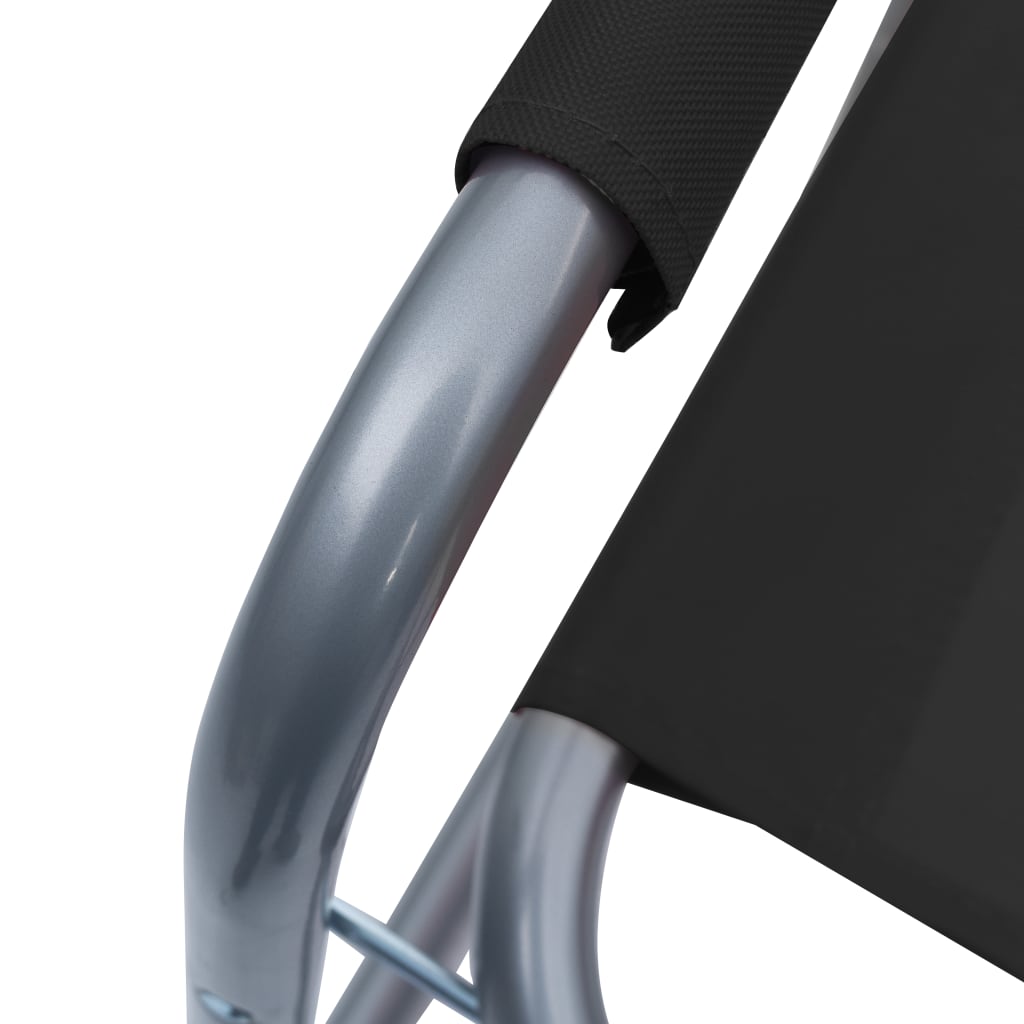 Regisseursstoelen 2 st staal zwart is nu te koop bij PeponiXL, paradijselijk wonen!