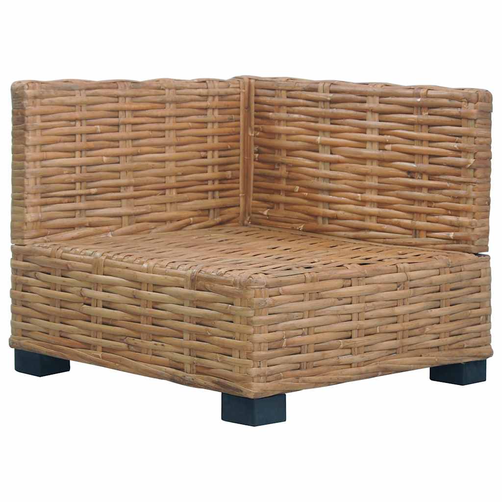 Hoekbank met kussens natuurlijk rattan is nu te koop bij PeponiXL, paradijselijk wonen!