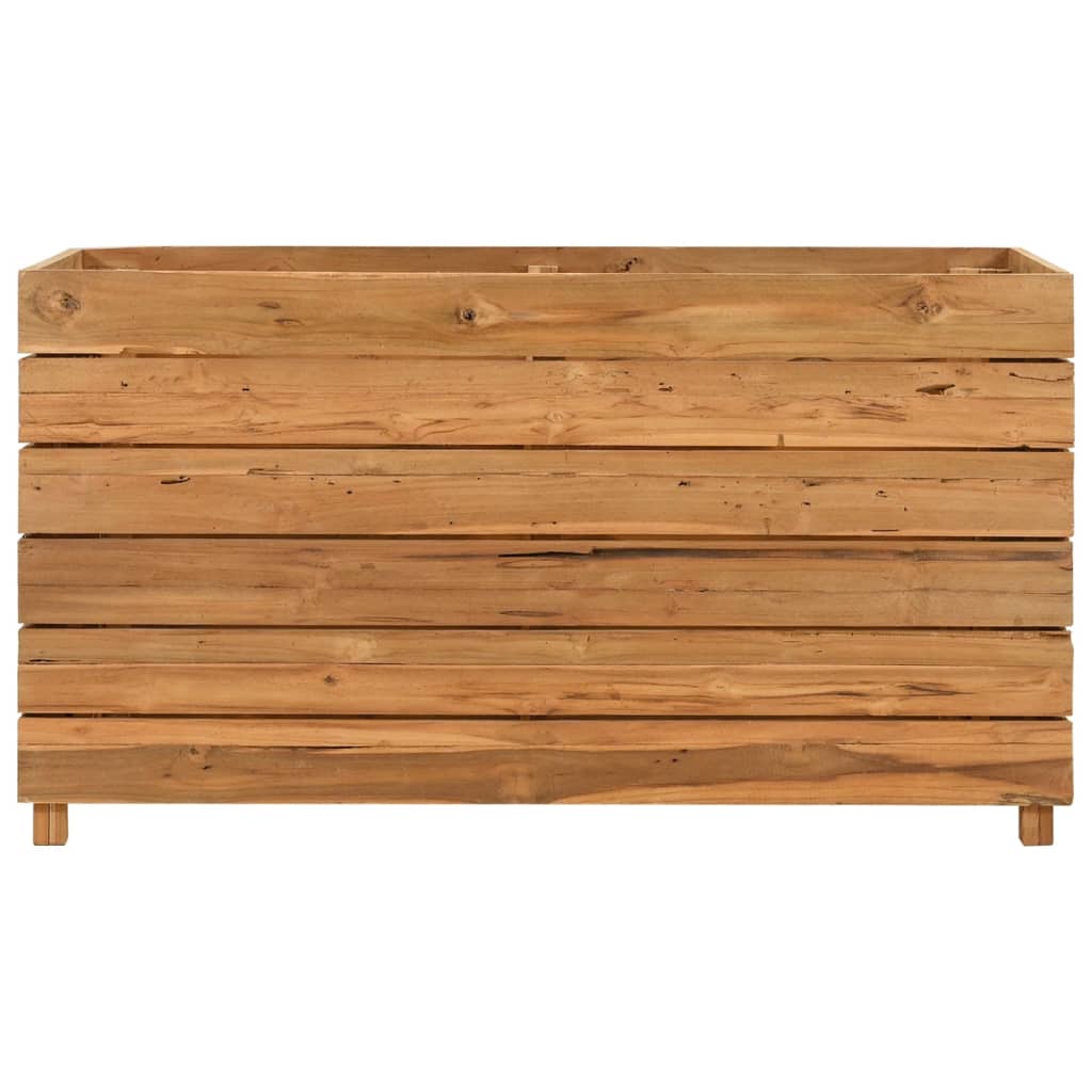 Plantenbak verhoogd 100x40x38 cm gerecycled teakhout en staal is nu te koop bij PeponiXL, paradijselijk wonen!