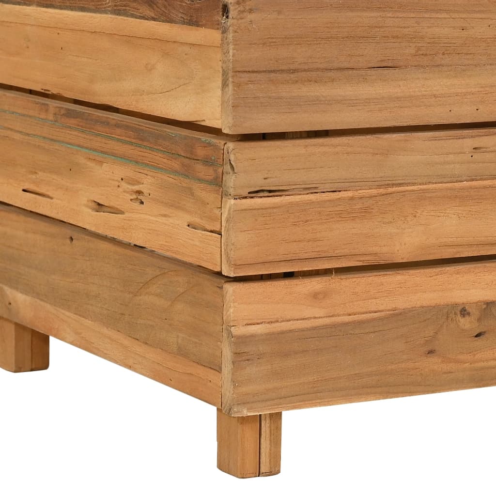 Plantenbak verhoogd 100x40x38 cm gerecycled teakhout en staal is nu te koop bij PeponiXL, paradijselijk wonen!
