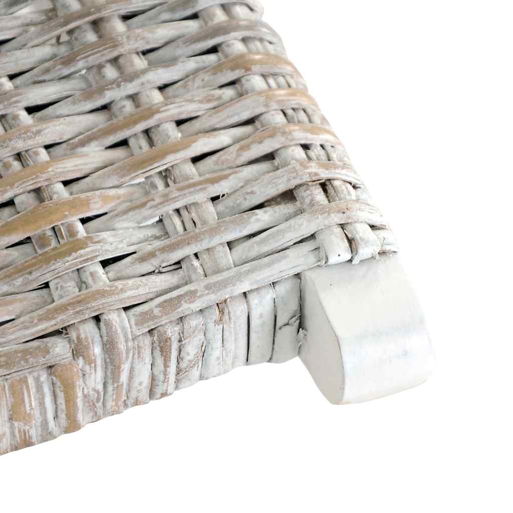Relaxstoel natuurlijk kubu rattan en massief mahoniehout wit is nu te koop bij PeponiXL, paradijselijk wonen!