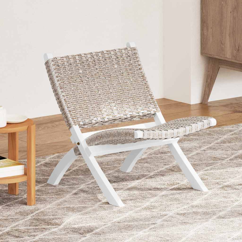 Relaxstoel natuurlijk kubu rattan en massief mahoniehout wit is nu te koop bij PeponiXL, paradijselijk wonen!