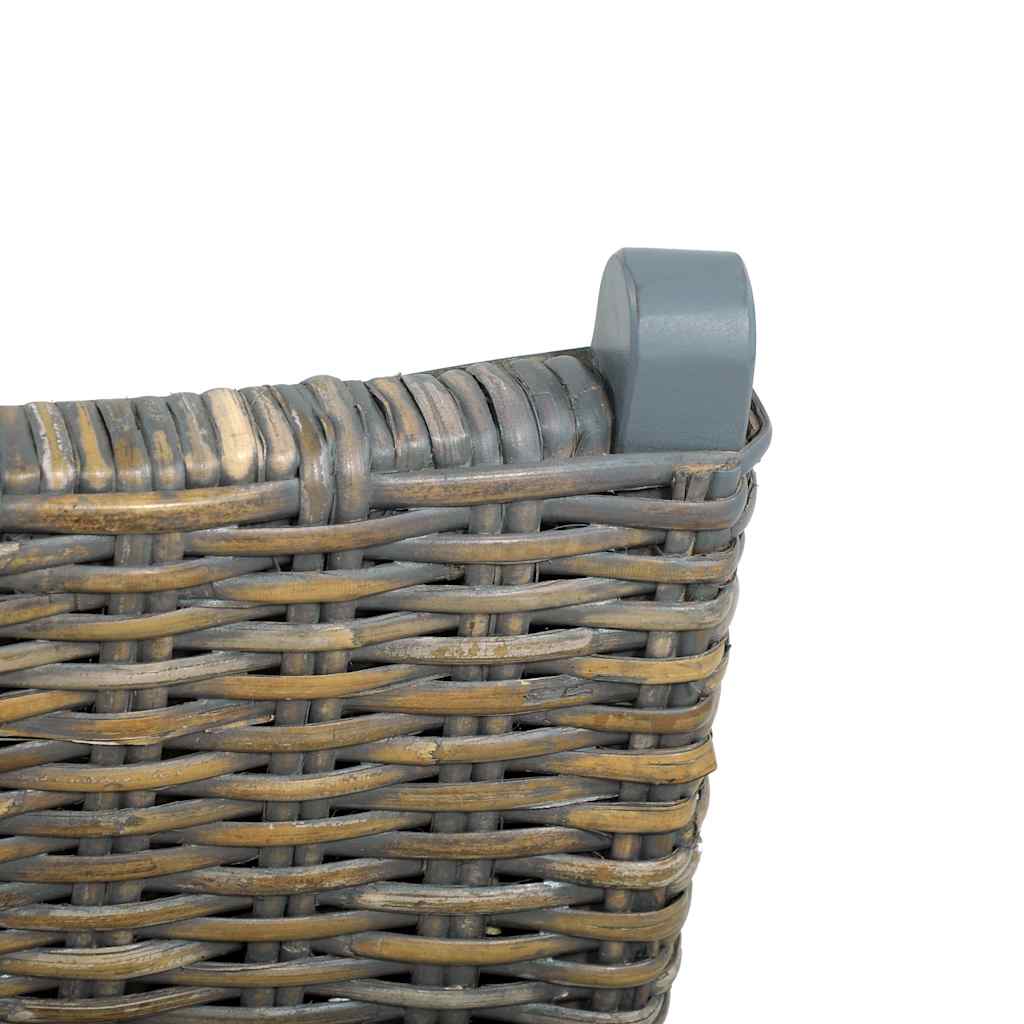 Relaxstoel natuurlijk kubu rattan en massief mahoniehout grijs is nu te koop bij PeponiXL, paradijselijk wonen!