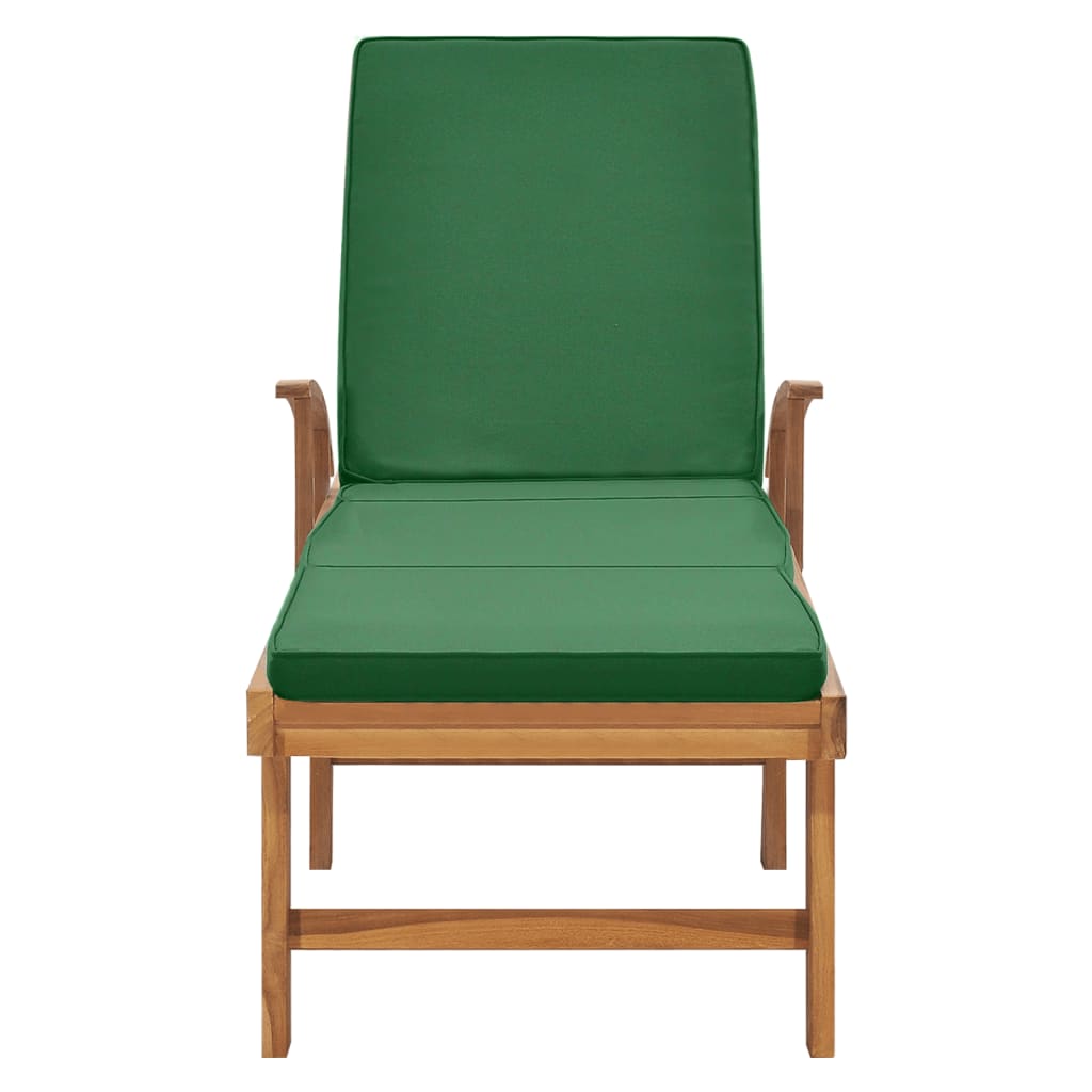 Ligbed met kussen massief teakhout groen is nu te koop bij PeponiXL, paradijselijk wonen!